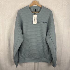 adidas Terrex Xploric Crewneck Sweater Magic Grey Mens Size Medium JE3919 NWT